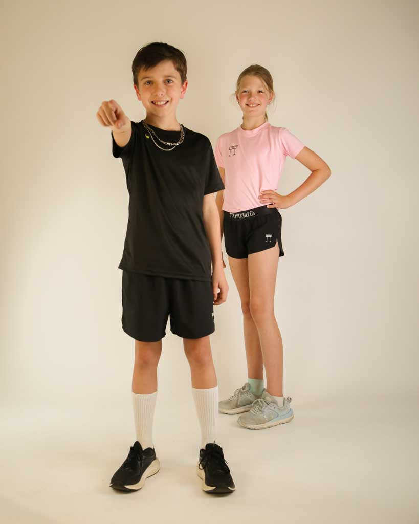 Girls' Black Running Shorts