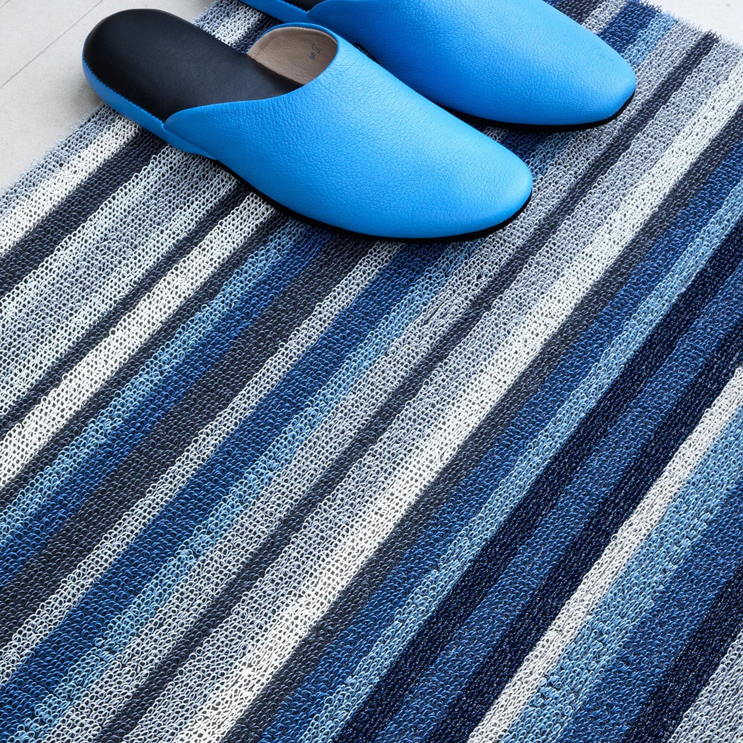 chilewich | shag big mat 91x152cm (36x60") | horizon stripe deep sea