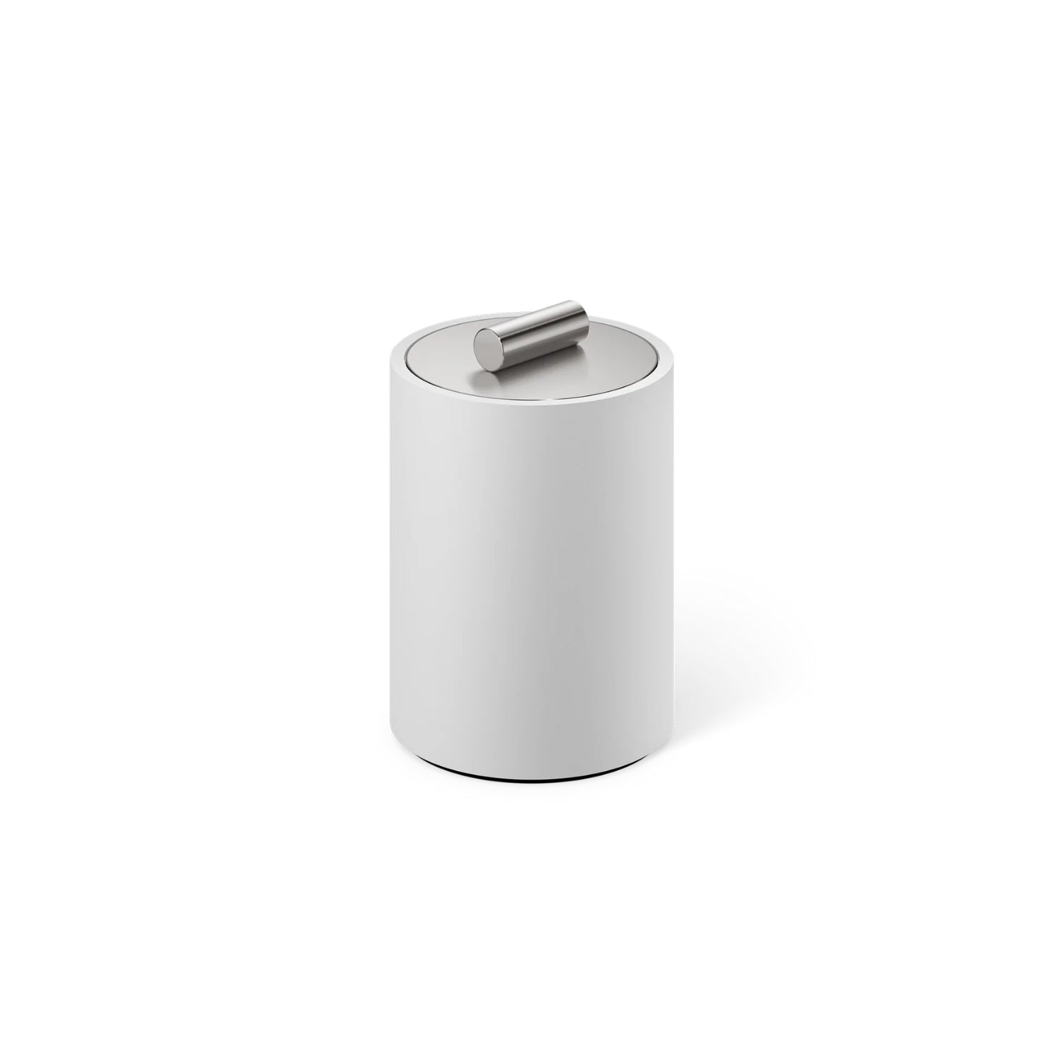 decor walther | STONE series | multi purpose box with lid | white small | matt stainless steel