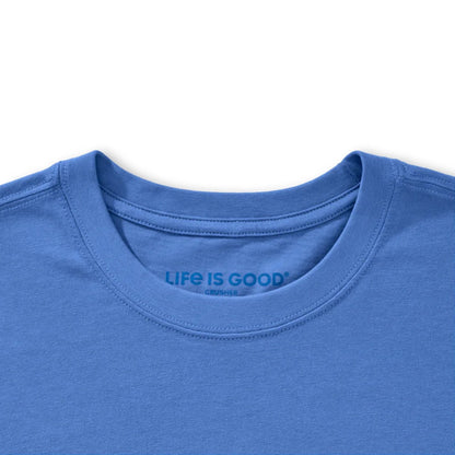 LIFE IS GOOD - MENS CRUSHER TEE | Daily Dose Golf Athletic Blue