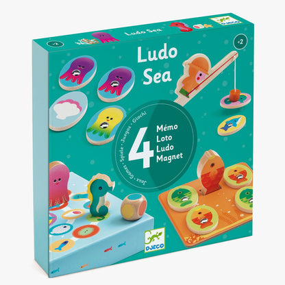 Djeco Ludo Sea 4-in-1 Games Set