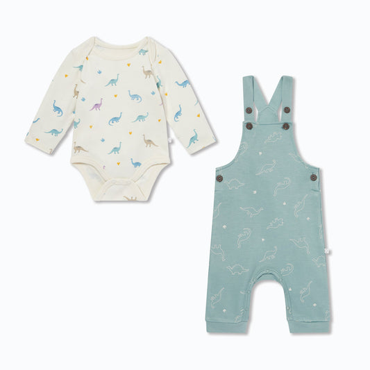 Dino Dungarees & Bodysuit Outfit