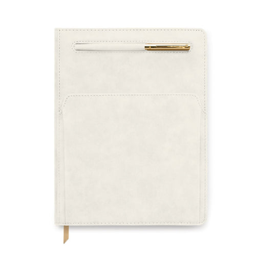 Vegan Leather Undated Planner With Pen And Pocket