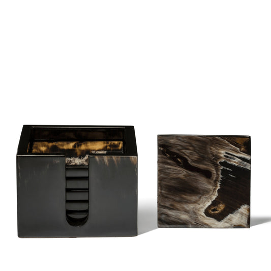 LADORADA Horn Veneer Coaster Set