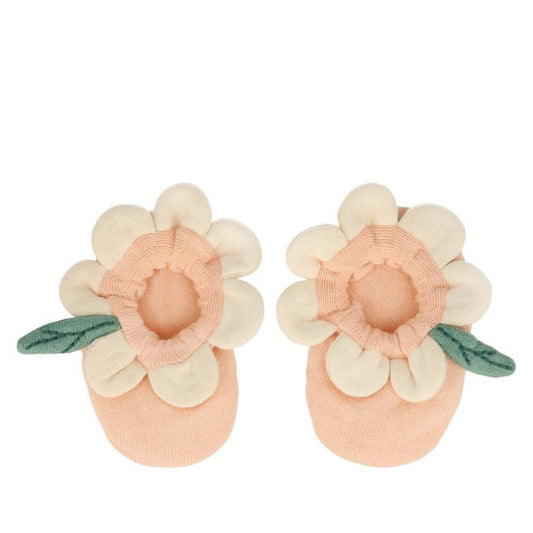 Peach Baby Booties