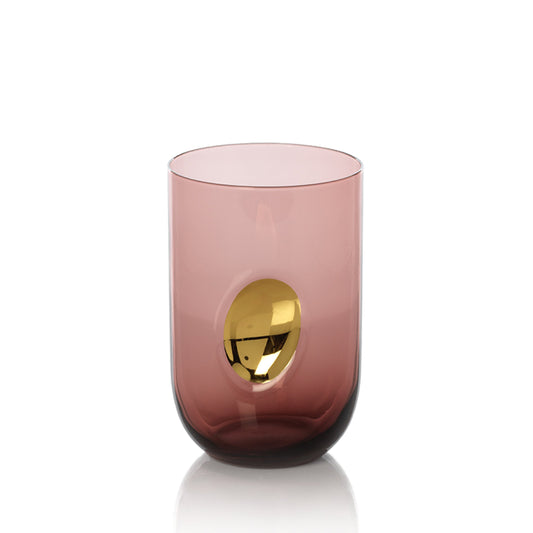 Violet Aperitivo Tumbler with Gold Accent