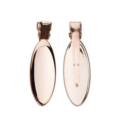 oval rose gold creaseless clips