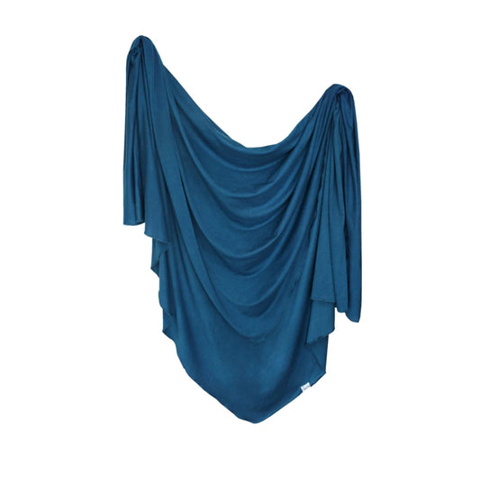 Navy Single Knit Swaddle Blanket