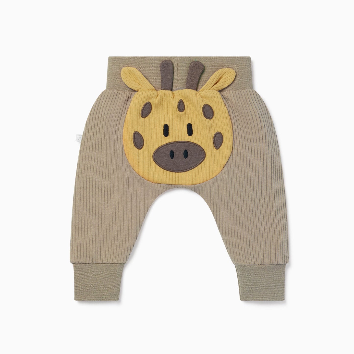 Giraffe Brown Ribbed Joggers