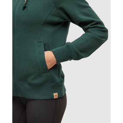 TENTREE - WOMENS ZIP ELM HOODIE | Forest Pine