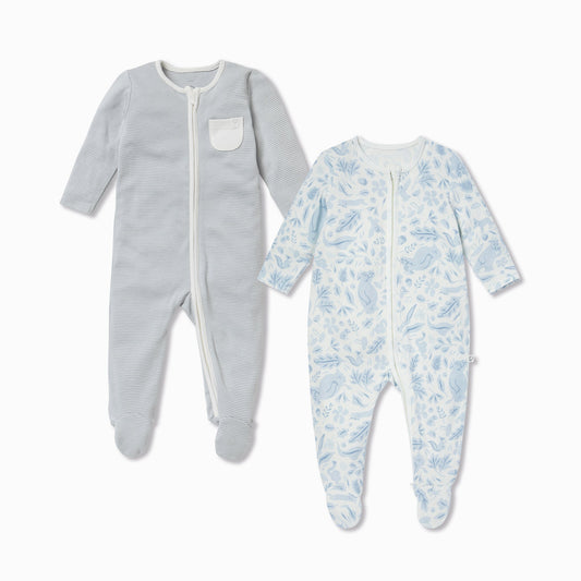 Gruffalo Dragonfly Blue Zip-Up Sleepsuit 2 Pack