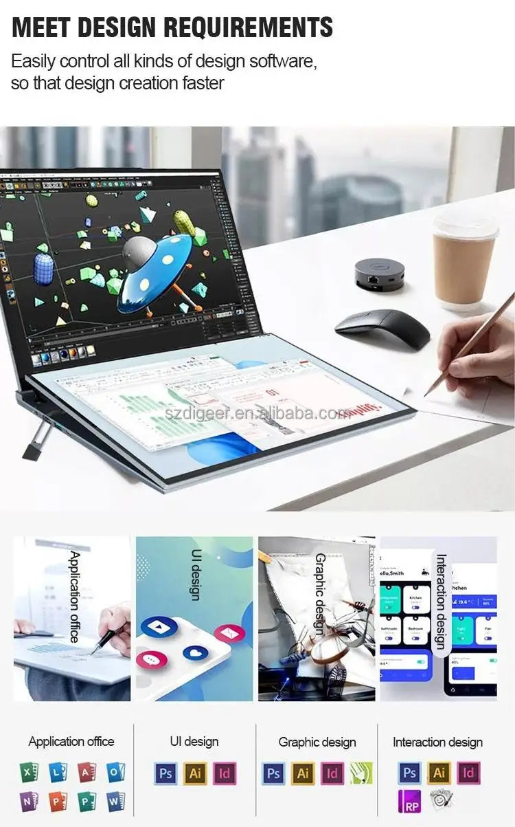 16-Inch Dual Touch Screen Laptop with 16GB RAM 512GB SSD Intel 12 Core I7 12th Gen Windows 11 New English Keyboard