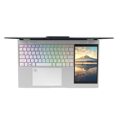 2026 Brand New 15.6Inch 7inch Double Monitor Intel N95 N95 RGB Backlit Keyboard Dual Screen Touch Game Office Business Laptops