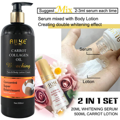 AILKE Whitening And Moisturizing Body Lotion, Hydrating, Reduce Black Spots, Even Skin Tone, Suitable All Skin Types Cream