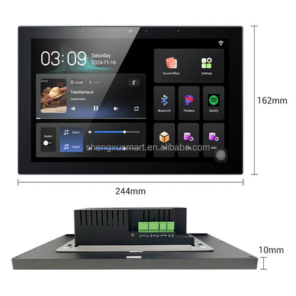 10-Inch BT Smart Home Audio System Wall Amplifier Panel  Music Controller WIFI Wall Home Theater Systems