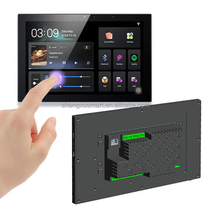 10-Inch Wall Switch Independent Music Playback Amplifier with Two Zones Control System 6 Languages Switchable