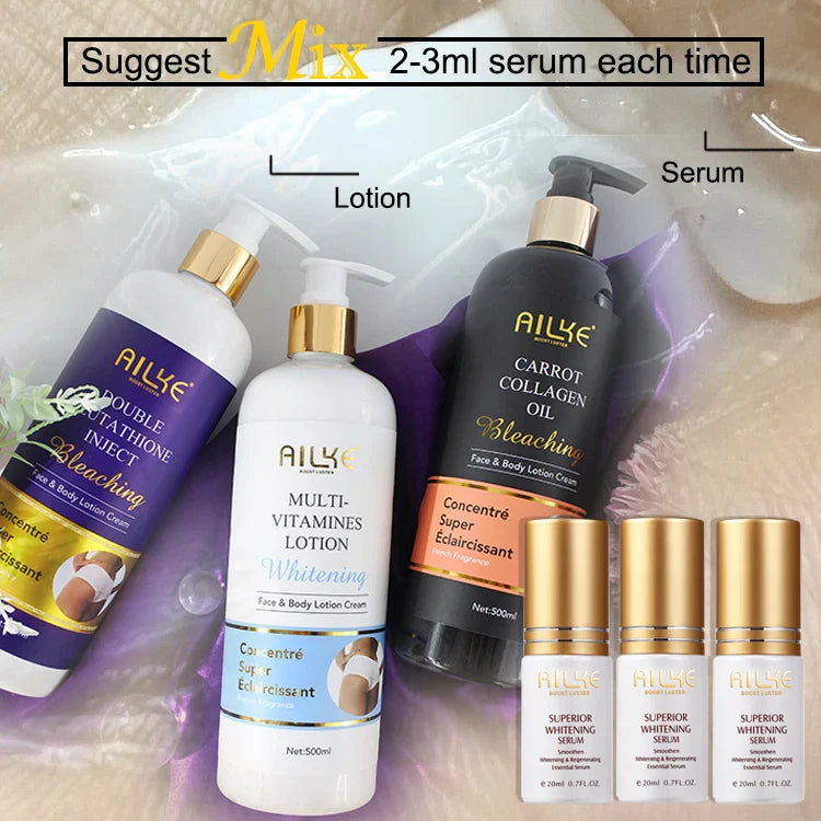 AILKE Whitening And Moisturizing Body Lotion, Hydrating, Reduce Black Spots, Even Skin Tone, Suitable All Skin Types Cream