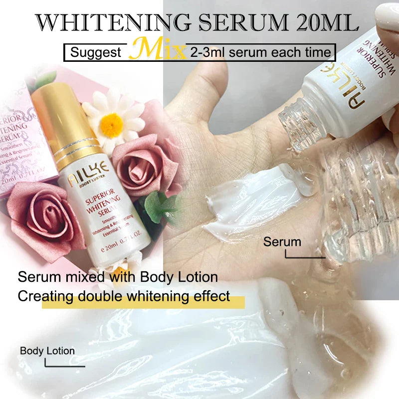 AILKE Whitening And Moisturizing Body Lotion, Hydrating, Reduce Black Spots, Even Skin Tone, Suitable All Skin Types Cream