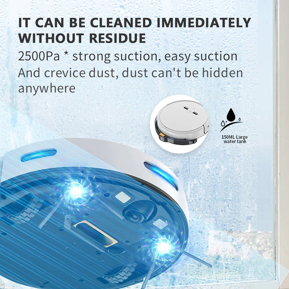Alexa APP Wi-Fi Controlled Robot Vacuum Cleaner Gyroscope Navigation 2000Pa Strong Suction for Hard Floors Effective Dry Pet