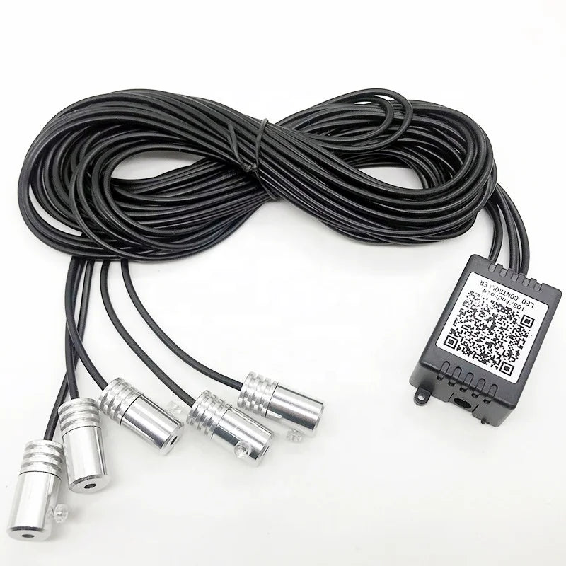6m EL Neon Wire  RGB Multi-Color LED Car Interior Strip Light Phone APP Control Atmosphere Light