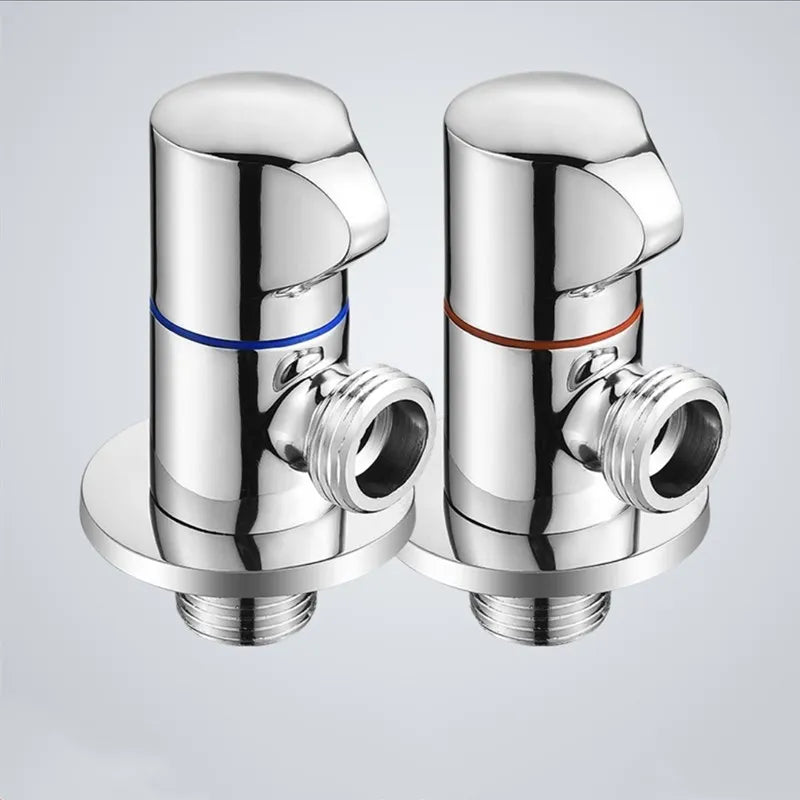 Black Stainless Steel Bathroom Filling Angle Valve G1/2 Threaded Standard Male Corner Bidet for Kitchen Cold Hot Tap Accessories