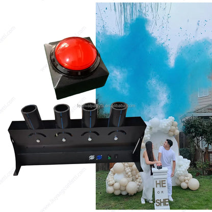 Bay Shower Event FX Boy or Girl Pink Blue Electronic Red Button Control Wedding Party Popper Spray Gender Reveal Confetti Powder
