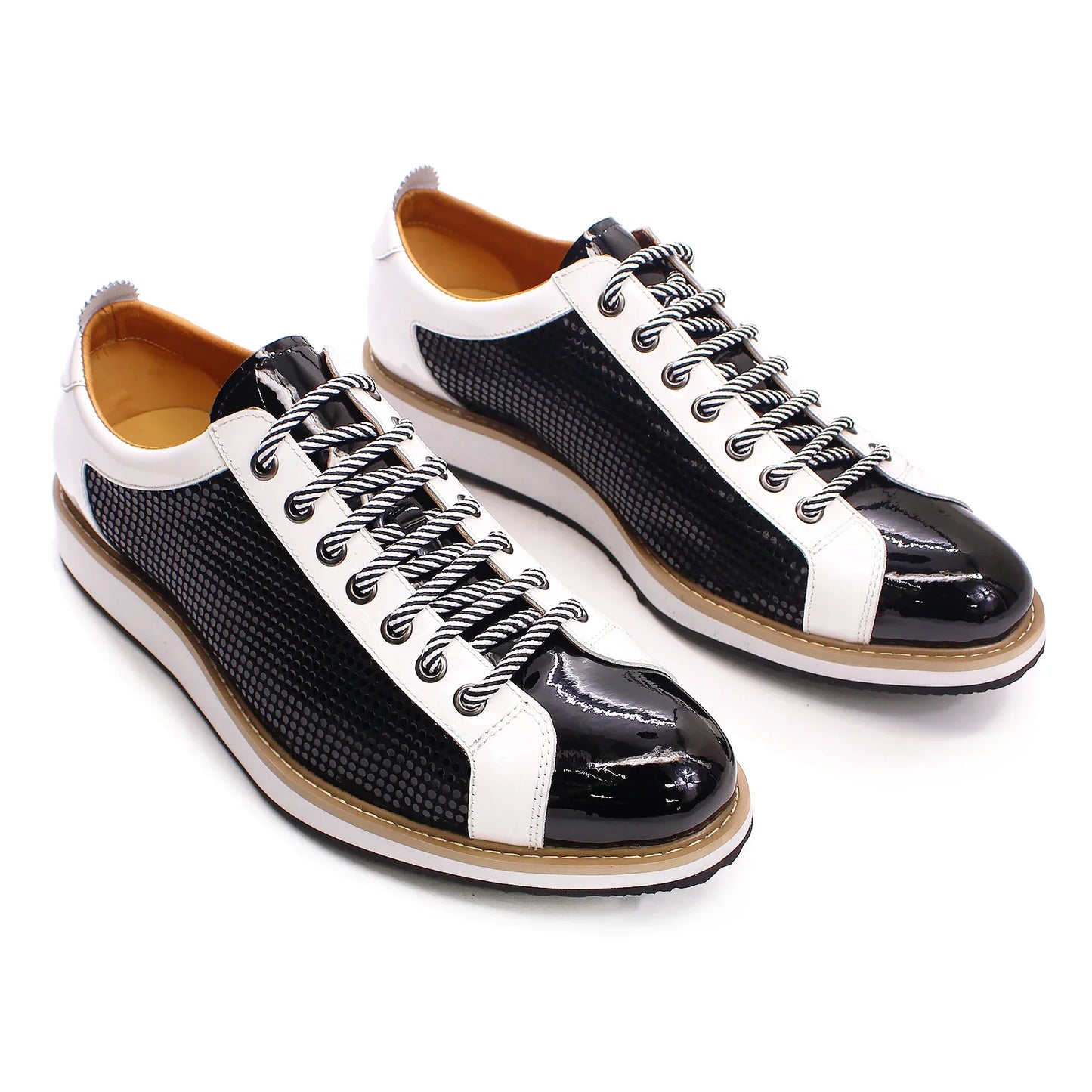 2021 Fashion Designer Men Casual Shoes Pure Cow Leather Walking Street Sports Shoes Luxury Print Flat Green Shoes Men