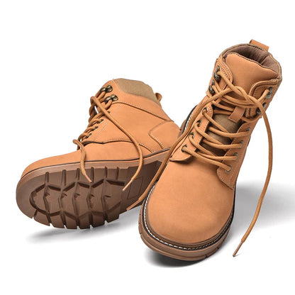 Diansen HT-01 Best Selling High Cut Quality Work Fashion Leather Safety Shoes Steel Toe Men Safety Boots
