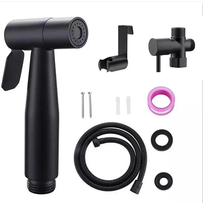 Deao Stainless Steel Handheld Bidet Sprayer Modern Toilet Faucet Adjustable Pressure Diaper Sprayer Set Hose Bathroom