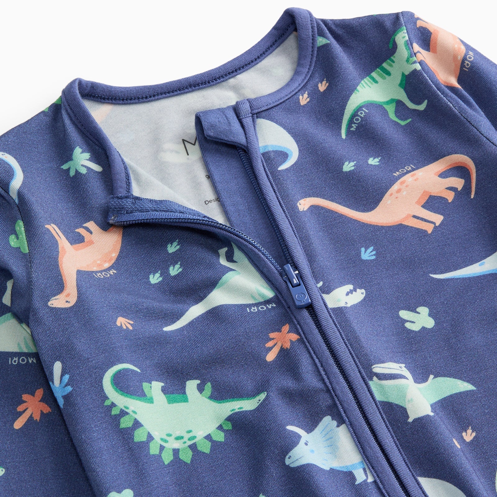 Dinosaur Nights Clever Zip Sleepsuit - Blue