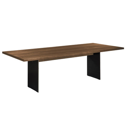 janua | sc 41 table | white smoked oak raw + steel bronze glaze base 300x110cm