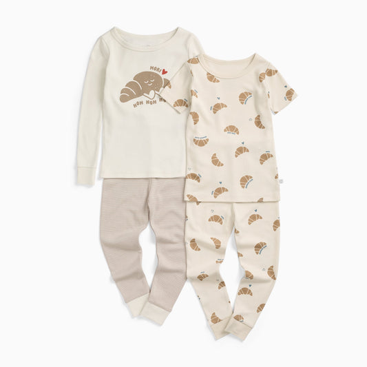 Croissant Time & Petit Croissant Pyjamas 2 Pack