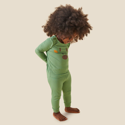 Giraffe Face Ribbed Pyjamas
