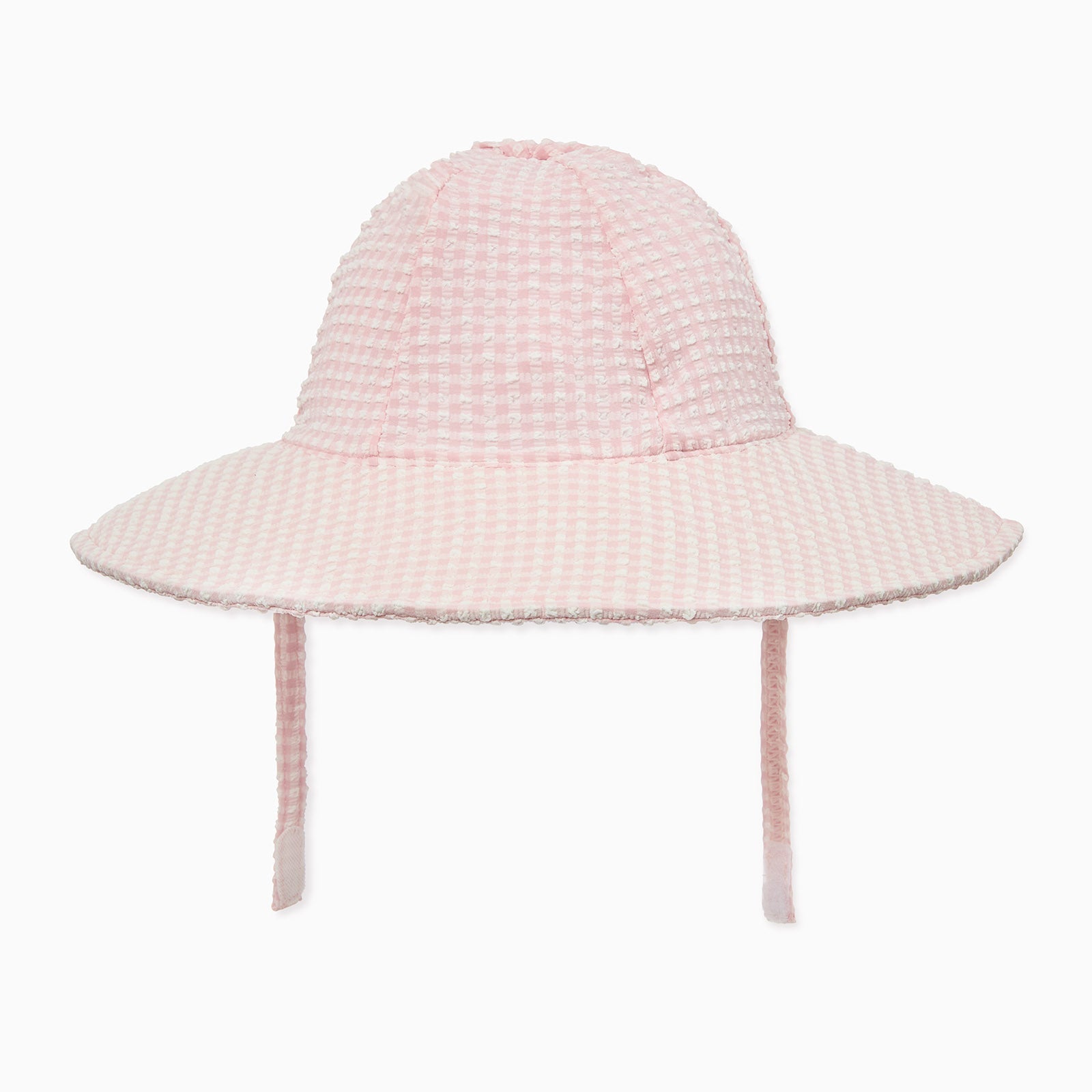 Gingham Seersucker Floppy Sunsafe Hat
