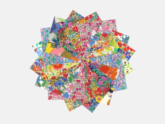 Liberty Fabrics Tana Lawn™ Cotton 5" Brights Charm Squares, Pack of 16