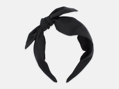 Side Bow Headband - Liberty Black F Print