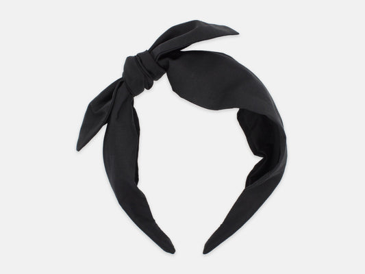Side Bow Headband - Liberty Black F Print