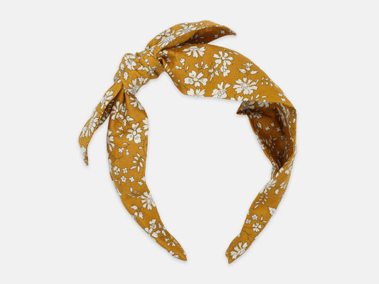 Side Bow Headband - Liberty Capel G Print