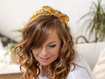 Side Bow Headband - Liberty Capel G Print