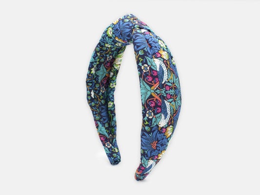 Padded Knot Headband - Liberty Strawberry Thief J Print