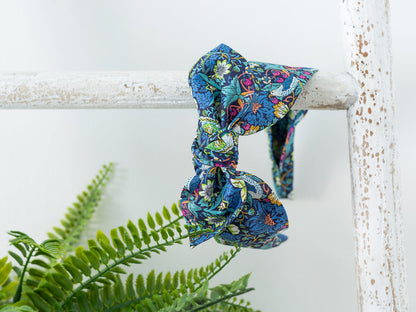 Side Bow Headband - Liberty Strawberry Thief J Print