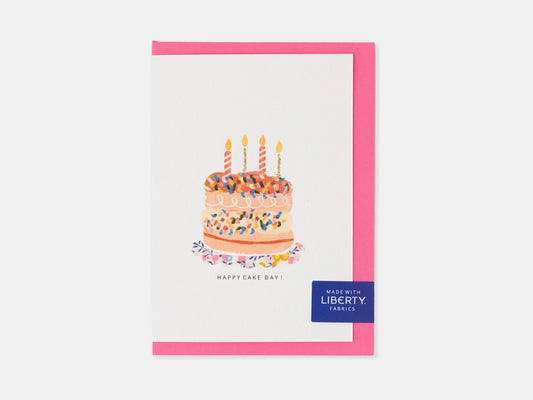 Cake Birthday Card - Liberty Wiltshire Bud Print