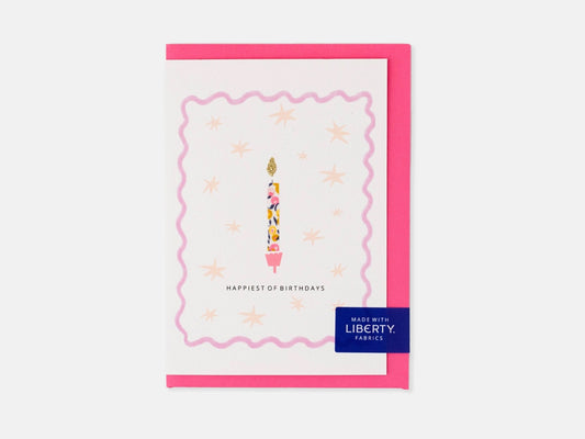 Candle Birthday Card - Liberty Wiltshire Bud Print