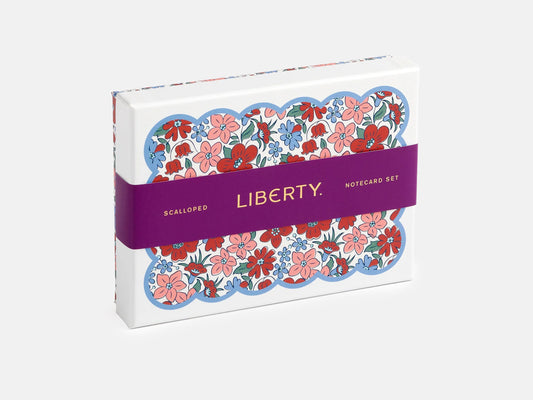 Liberty Scalloped Shaped Notecard Set