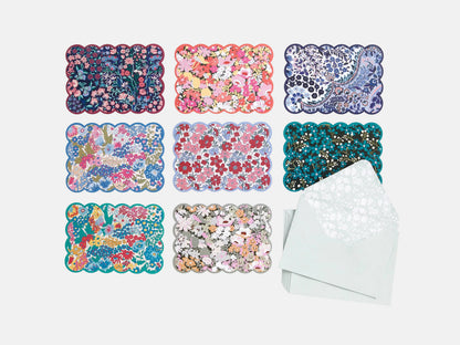 Liberty Scalloped Shaped Notecard Set