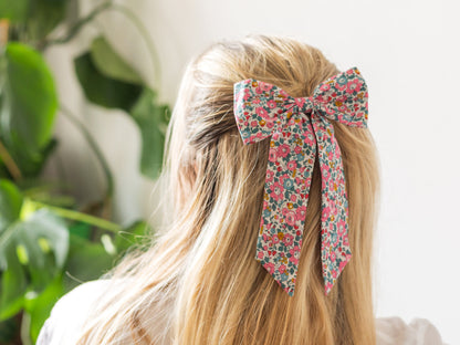 Large Bow Hair Clip - Liberty Mitsi Valeria D Print