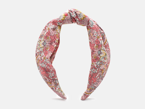 Classic Knot Headband - Liberty Strawberry Thief Spring C Print