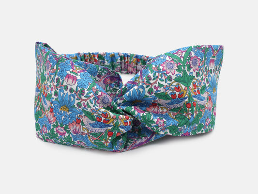 Twist Headband - Liberty Strawberry Thief Spring F Print