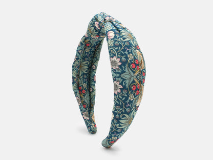 Padded Knot Headband - Liberty Strawberry Thief P Print