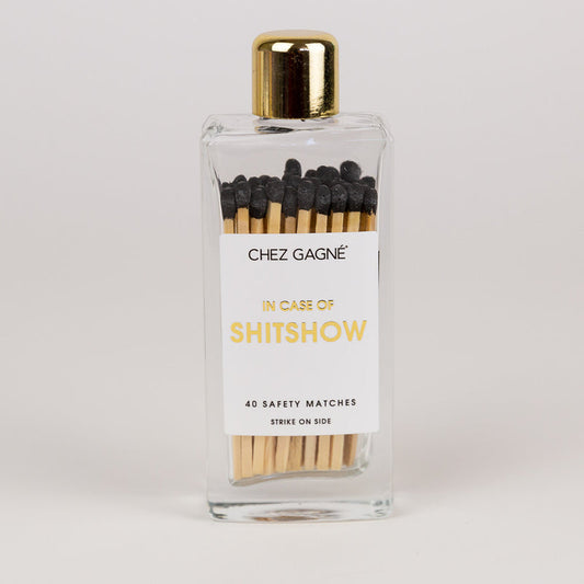 IN CASE OF SHITSHOW - GLASS BOTTLE MATCHES